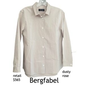Bergfabel Tyrol Button Up Shirt Women IT 44 Medium Dusty Rose Italy Luxury $565+